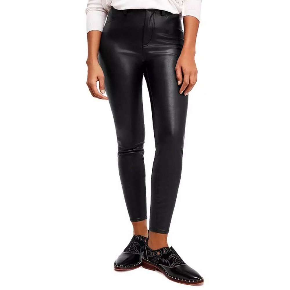 Free People Vegan Leather High-Rise Skinny Pants